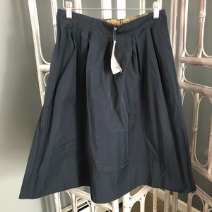 NWT Zara navy nylon circle skirt